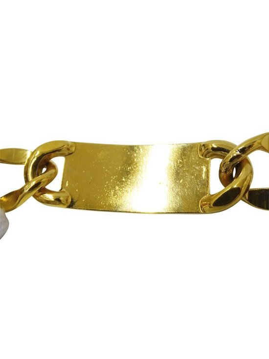 Chanel Belt Chain Gold Logo Plate Coin Motif